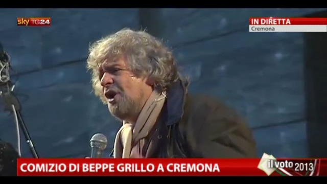 Comizio di Beppe Grillo a Cremona