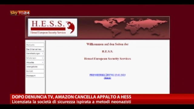 Dopo la denuncia tv, Amazon cancella l'appalto a Hess