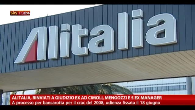 Alitalia,rinviati a giudizio Cimoli, Mengozzi e 5 ex manager