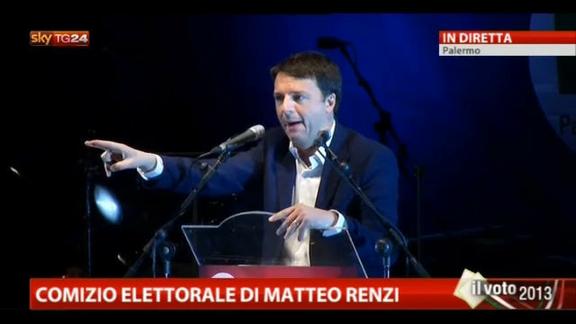 Comizio elettorale di Matteo Renzi a Palermo