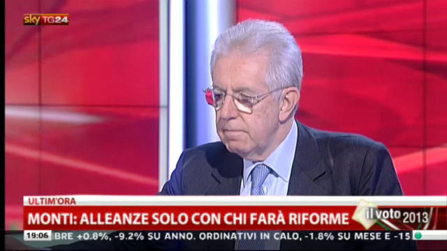 Monti: "si a intesa con Pdl senza Lega e Berlusconi"