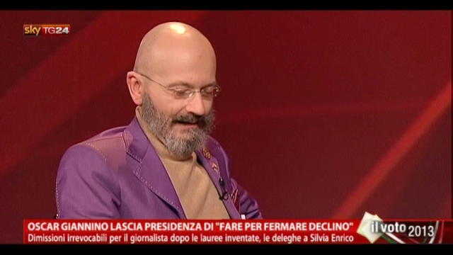 Oscar Giannino lascia presidenza