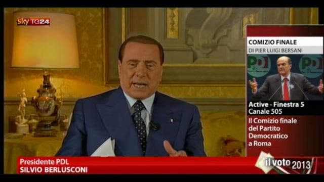 Berlusconi contro Grillo: chi lo vota fa gioco sinistra