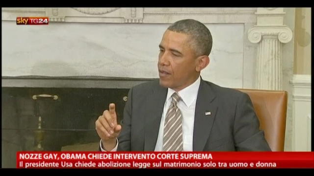 Nozze gay, Obama chiede l'intervento della Corte Suprema