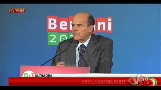 Bersani: no a governissimo, ci rivolgeremo a Parlamento