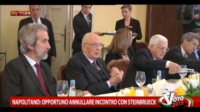Napolitano: opportuno annullare incontro con Steinbrueck