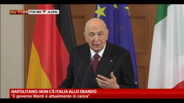 Napolitano: "Non c'è Italia allo sbando"