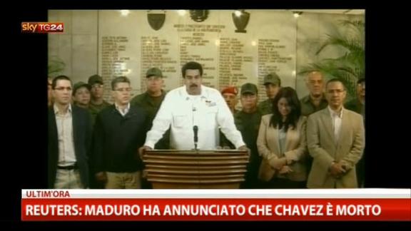 Reuters: Maduro ha annunciato che Chavez è morto