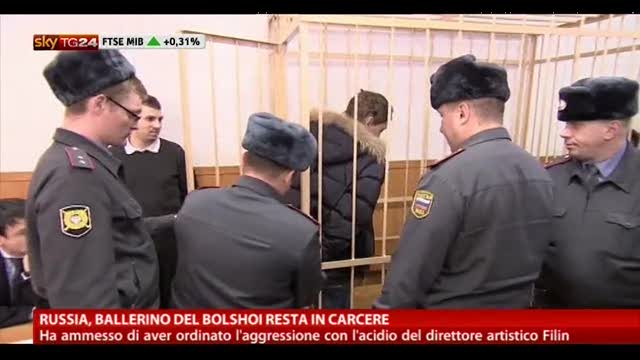 Russia, ballerino del Bolshoi resta in carcere