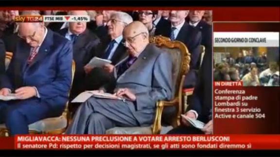Migliavacca: nessuna preclusione a votare arresto Berlusconi