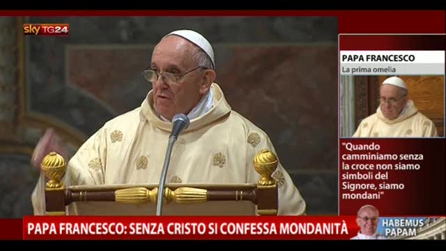 Papa Francesco: senza Cristo si confessa la mondanità