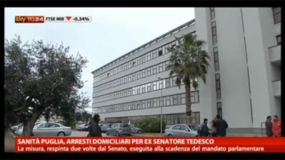 Sanità Puglia, arresti domiciliari per ex senatore Tedesco