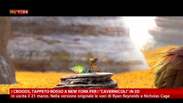 I Croods, tappeto rosso a New York per i "cavernicoli" in 3D