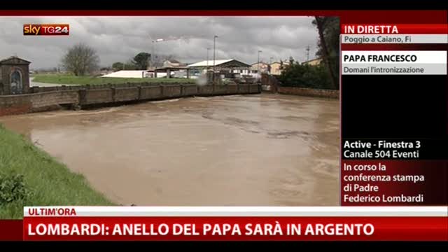 Toscana, il fiume Ombrone a rischio esondazione