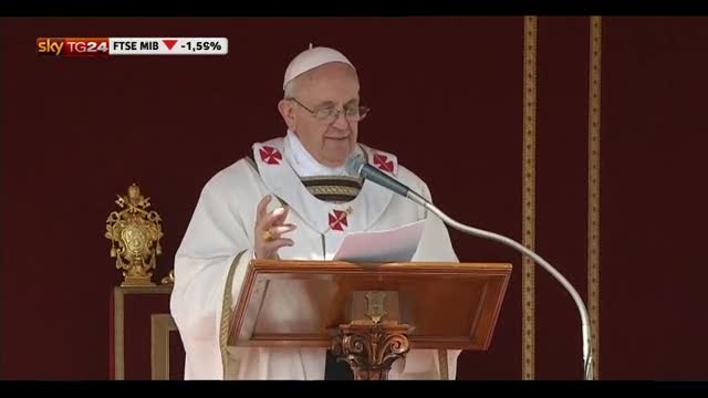 Papa Francesco ai potenti:per favore custodite uomo e creato