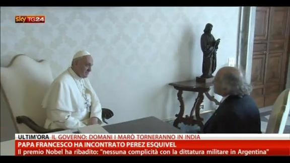 Papa Francesco ha incontrato Perez Esquivel