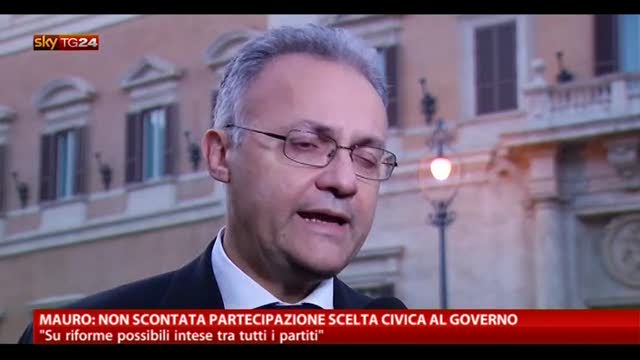 Mauro: non scontata partecipazione Scelta Civica al Governo