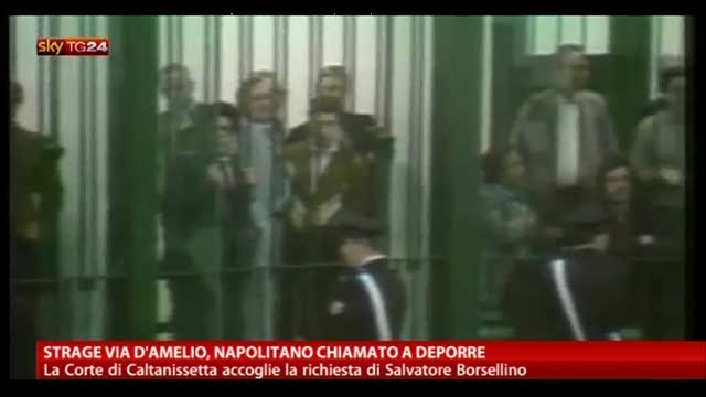 Strage via D'Amelio, Napolitano chiamato a deporre