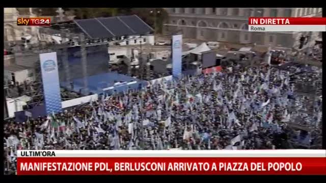Manifestazione PDL, Berlusconi in Piazza del Popolo