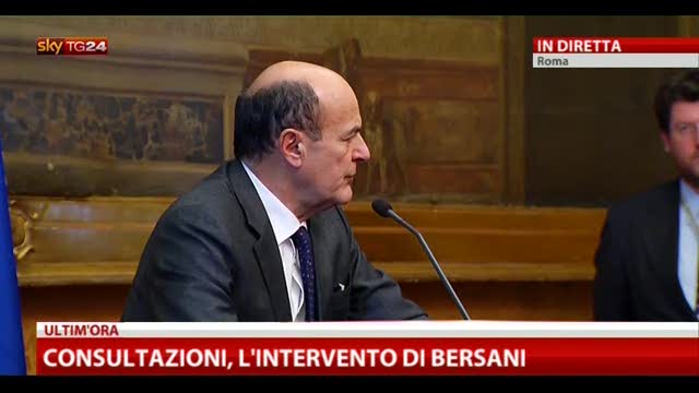 Bersani: serve legislatura per fermare l'emergenza