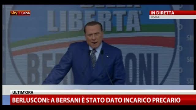 Berlusconi: a Bersani è stato dato un incarico precario