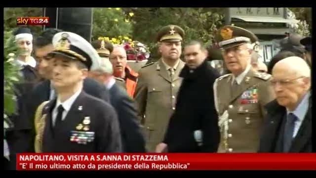 Napolitano, visita a S.Anna di Stazzema