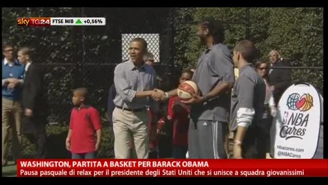 Washington, partita di basket per Barack Obama
