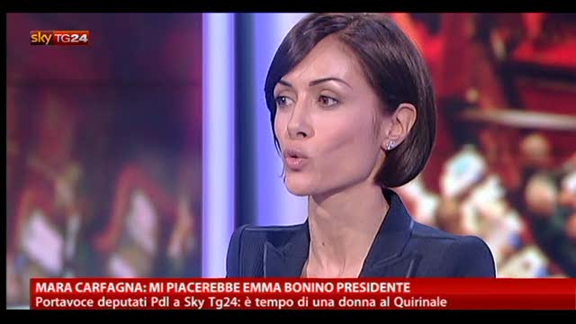 Mara Carfagna, mi piacerebbe Emma Bonino Presidente