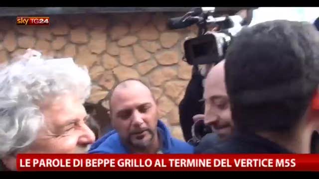 Le parole di Beppe Grillo al termine del vertice M5S