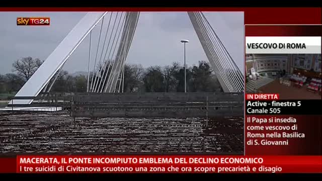 Macerata, il ponte incompiuto emblema del declino economico