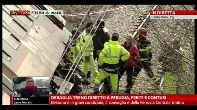 Deraglia treno diretto a Perugia, feriti e contusi