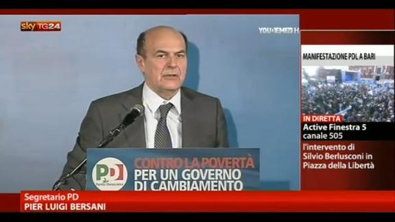 Bersani: no a governissimo, non risolve problemi