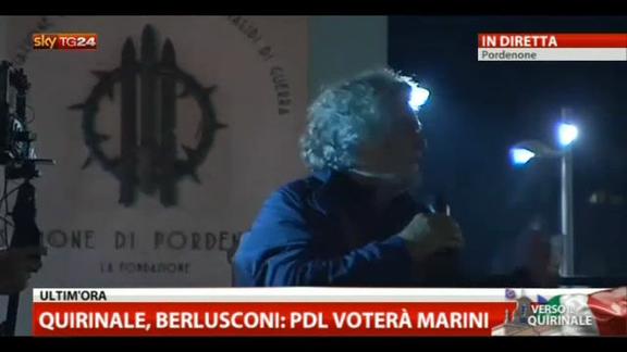 Elezioni regionali in Friuli, il comizio di Beppe Grillo