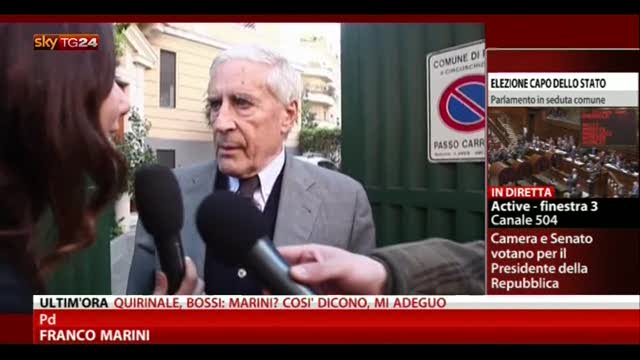 Franco Marini: "La vita è dura e anche la politica"