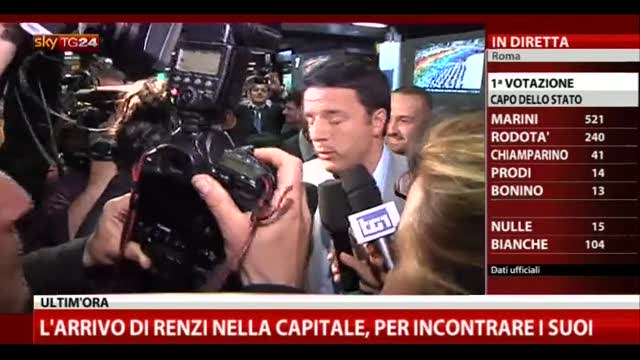 Renzi: speriamo domani di avere Presidente della Repubblica