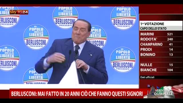 Berlusconi:mai fatto in 20anni ciò che fanno questi signori