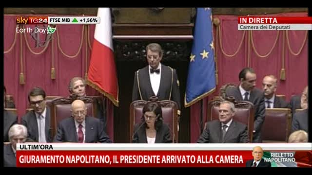 Giorgio Napolitano giura davanti alle Camere riunite