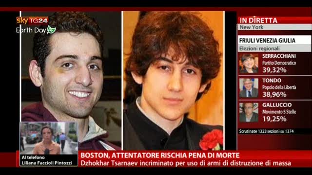 Boston, l'attentatore rischia la pena di morte