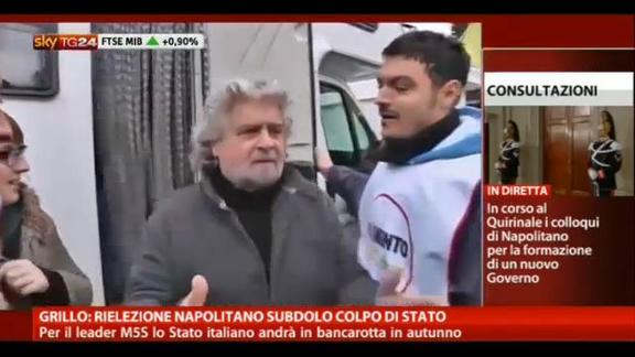 Grillo: rielezione Napolitano subdolo colpo di Stato