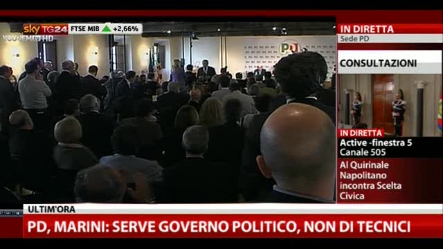 Bersani:convinto Marini potesse essere Presidente Repubblica