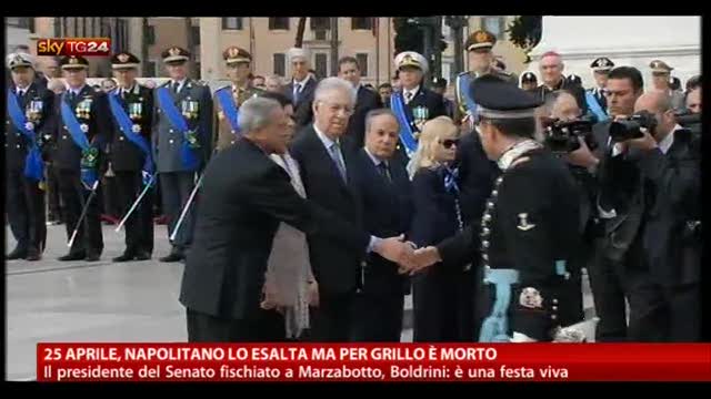 25 aprile, Napolitano lo esalta ma per Grillo è morto