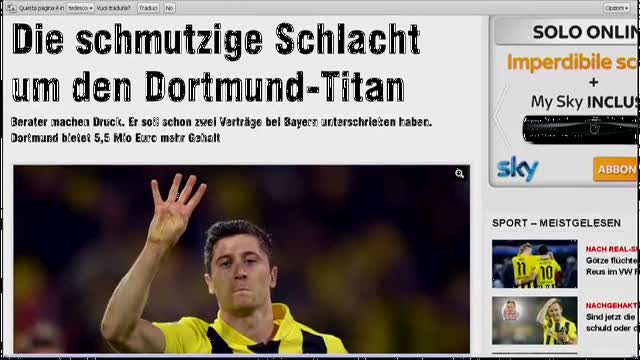 Germania, Bild: Lewandowski è il nuovo attaccante del Bayern