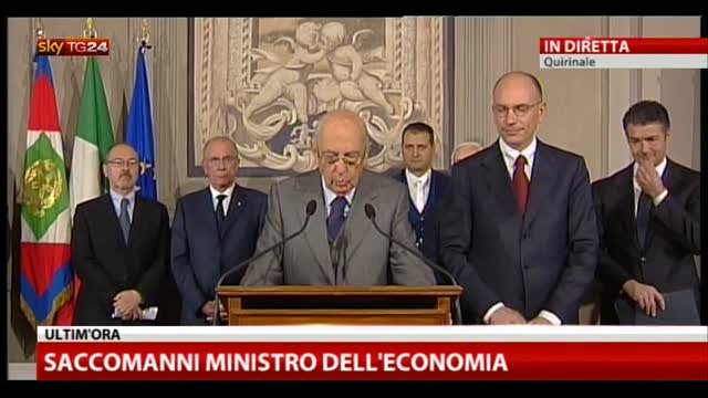 Governo Letta, Napolitano: governo nato dall'intesa politica