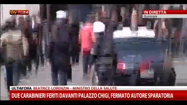 Prime immagini dei carabinieri feriti davanti Palazzo Chigi