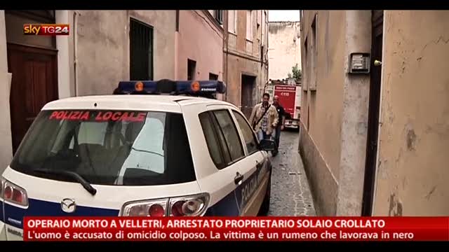 Operaio morto a Velletri, arrestato proprietario