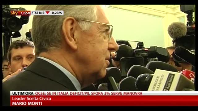 Monti: "Grande consonanza di visione con Letta"