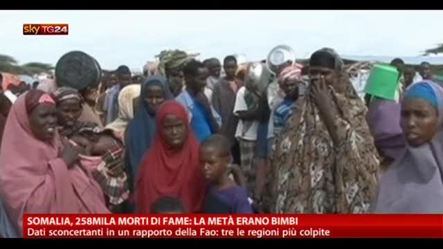 Somalia, 258mila morti di fame: la metà erano bimbi