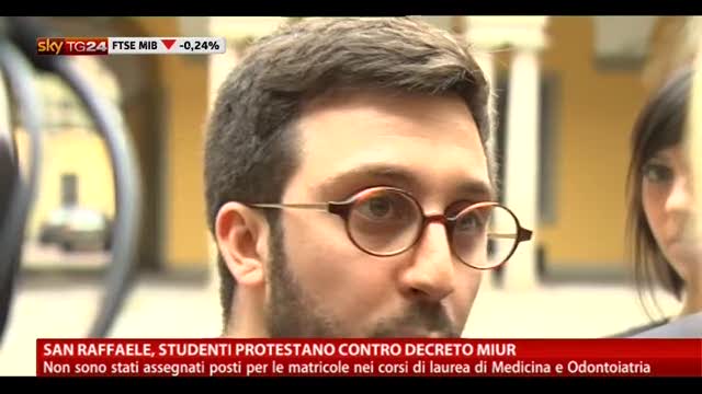 San Raffaele, studenti protestano contro decreto MIUR