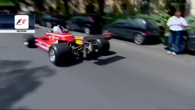 Modena, Arnoux sulla Ferrari di Gilles Villeneuve