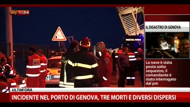 Incidente Porto di Genova, le parole della Protezione Civile